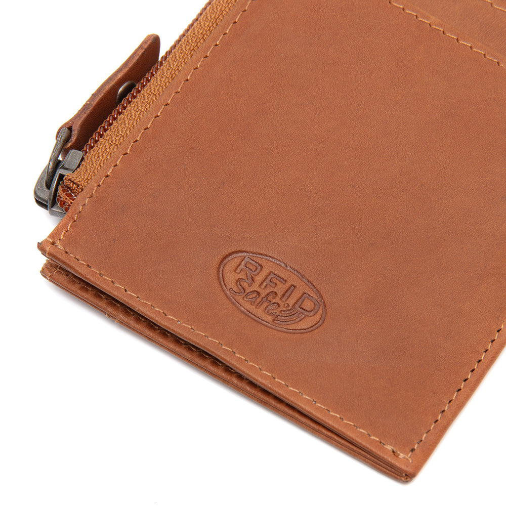 Leder Geldbörse Cognac Livenza