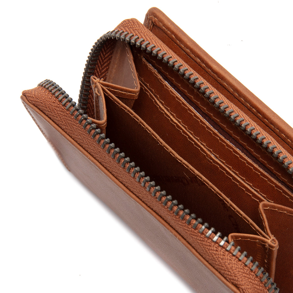 Leder Geldbörse Cognac Osum