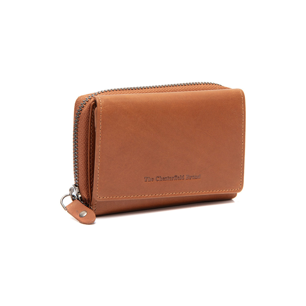 Geschenkset Leder Geldbörse Cognac Sorraia
