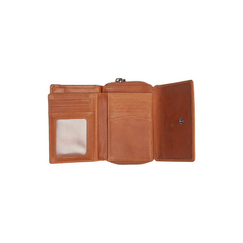 Geschenkset Leder Geldbörse Cognac Sorraia