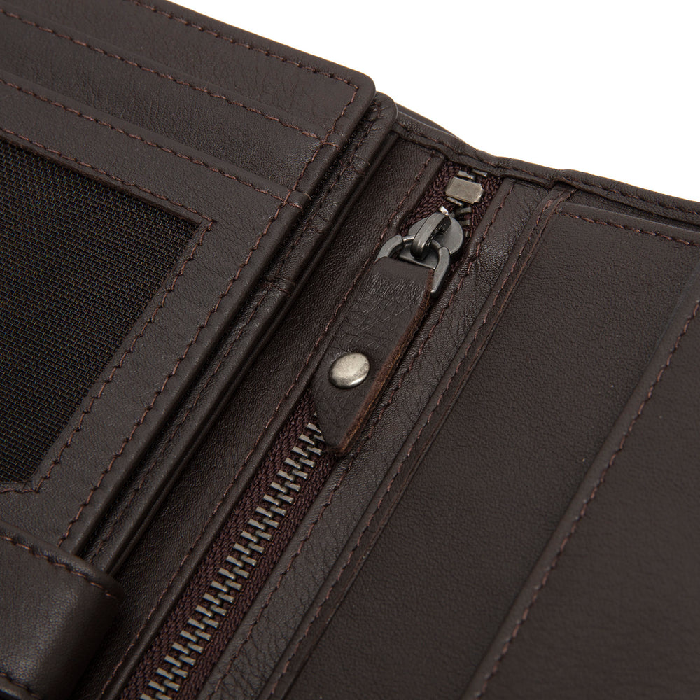 Leder Geldbörse Braun Leroy