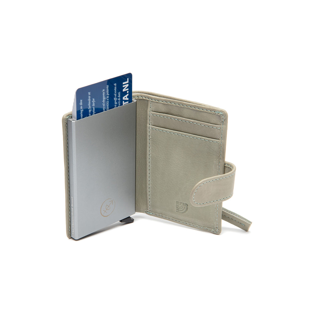 Leather Card Holder Ocean Green Kaunas