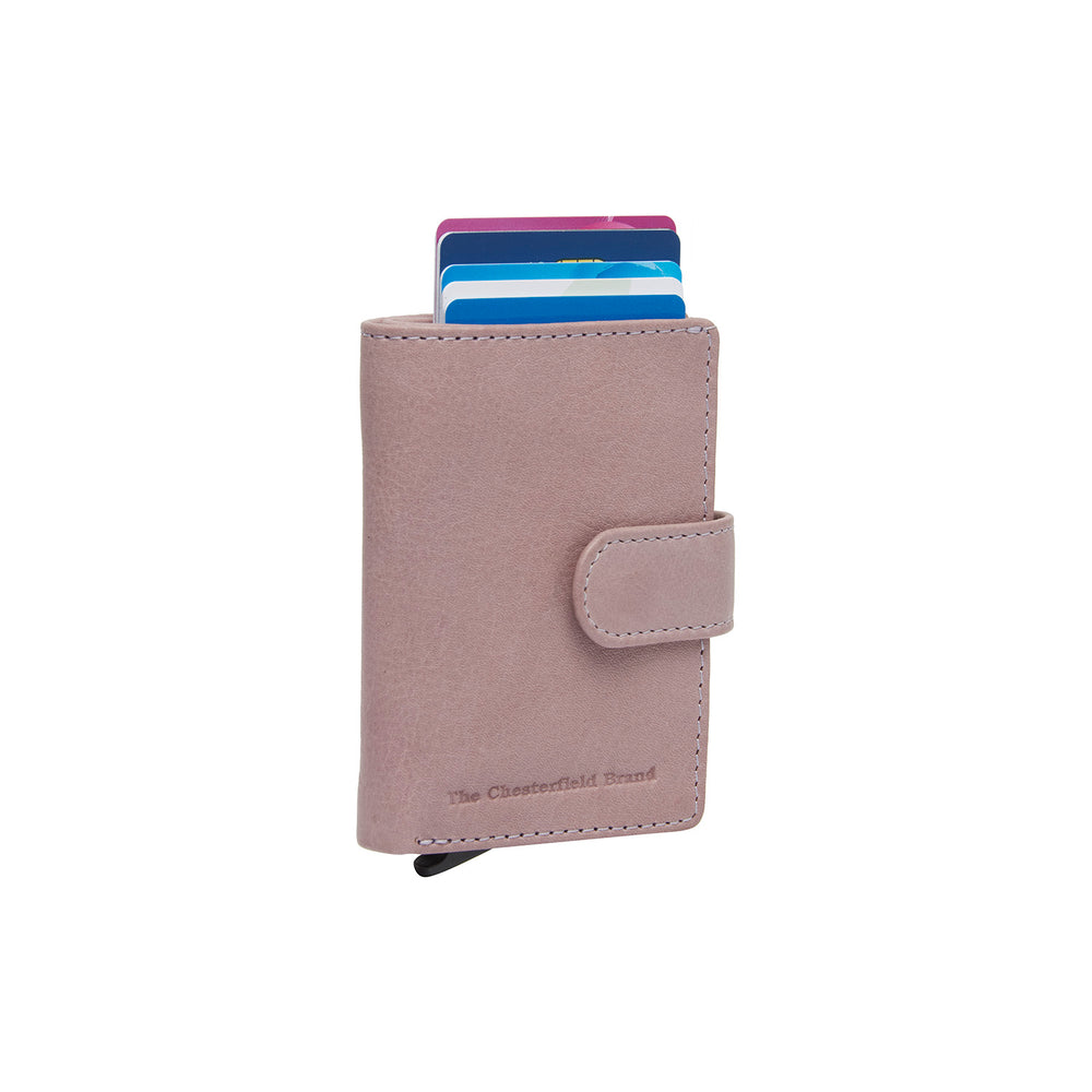 Leather Card Holder Lavender Lilac Kaunas