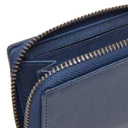 Leather Wallet Navy Sionel
