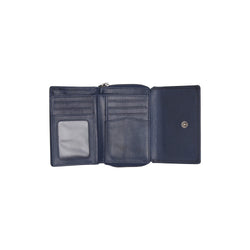 Leather Wallet Navy Rimili