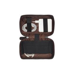 Leather Tech-Organizer Brown Ardan