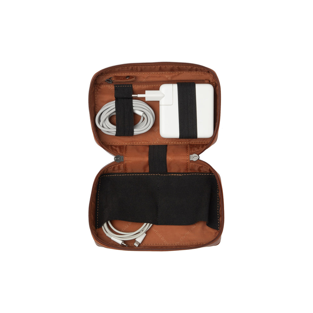 Organiseur Technique en Cuir Cognac Ardan