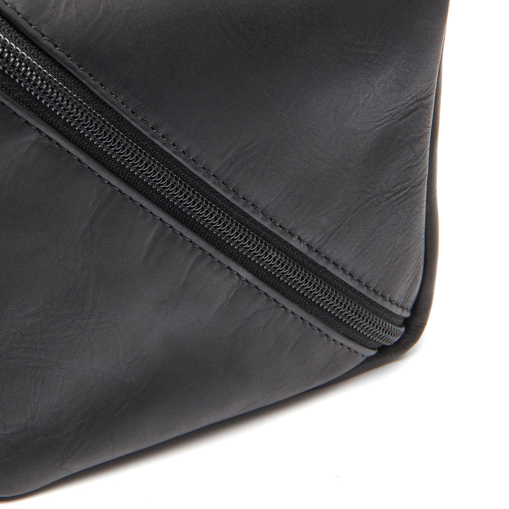 Leder Kulturtasche Schwarz Elmia