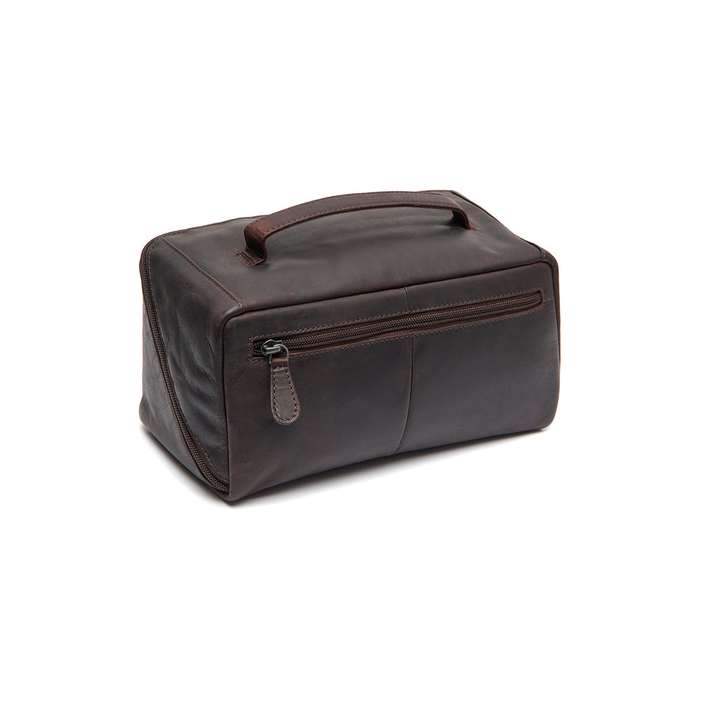 Leder Kulturtasche Braun Elmia
