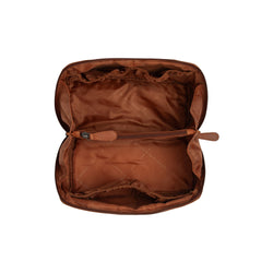 Leren Toilettas Cognac Elmia