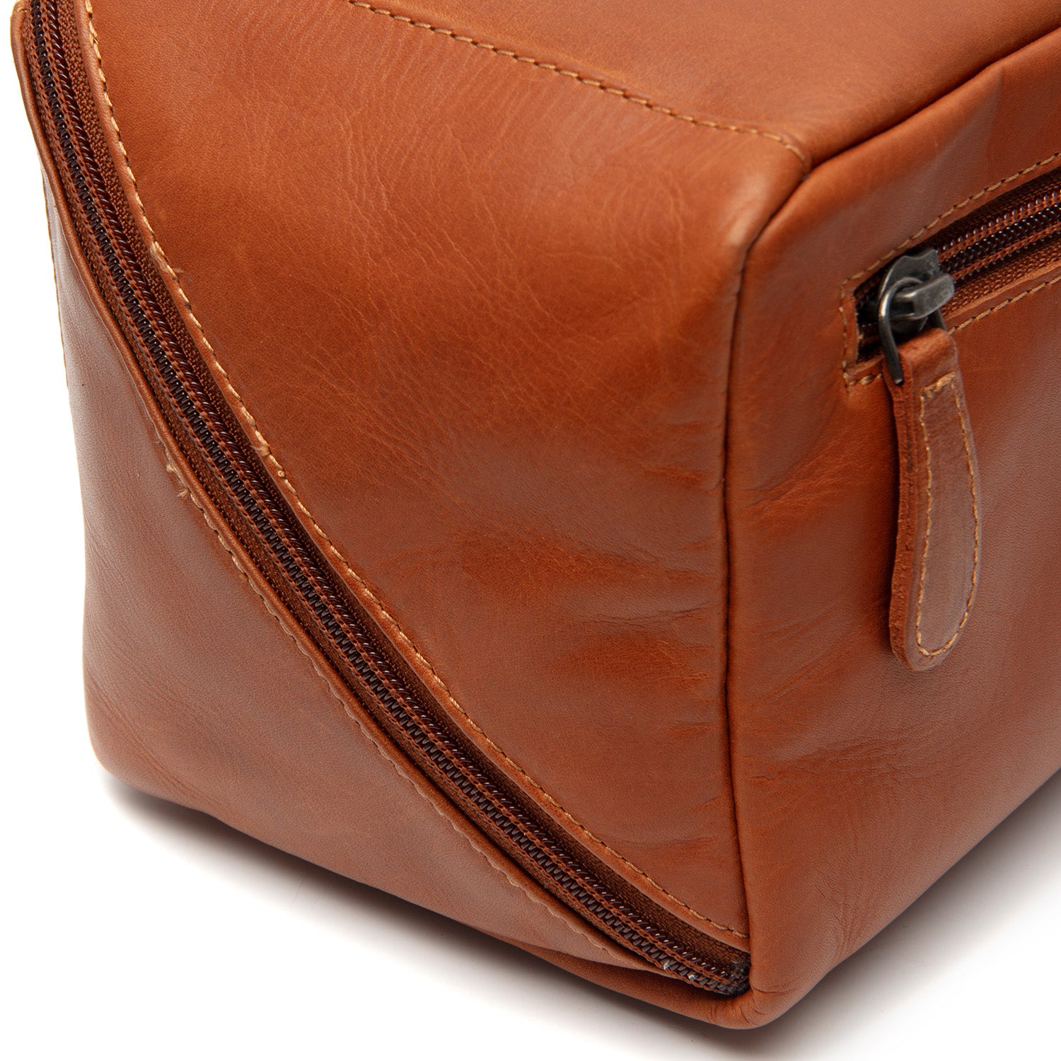 Leren Toilettas Cognac Elmia
