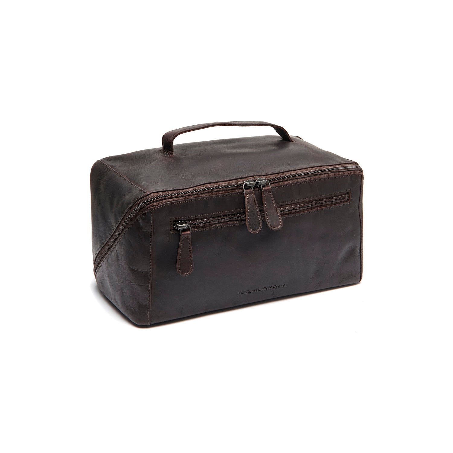 Leather Toiletry Bag Brown Trevia
