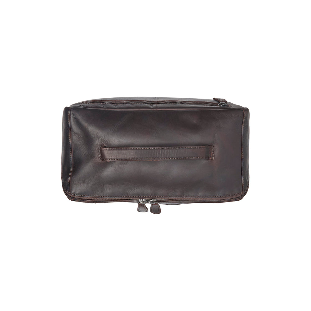 Leder Kulturtasche Braun Trevia