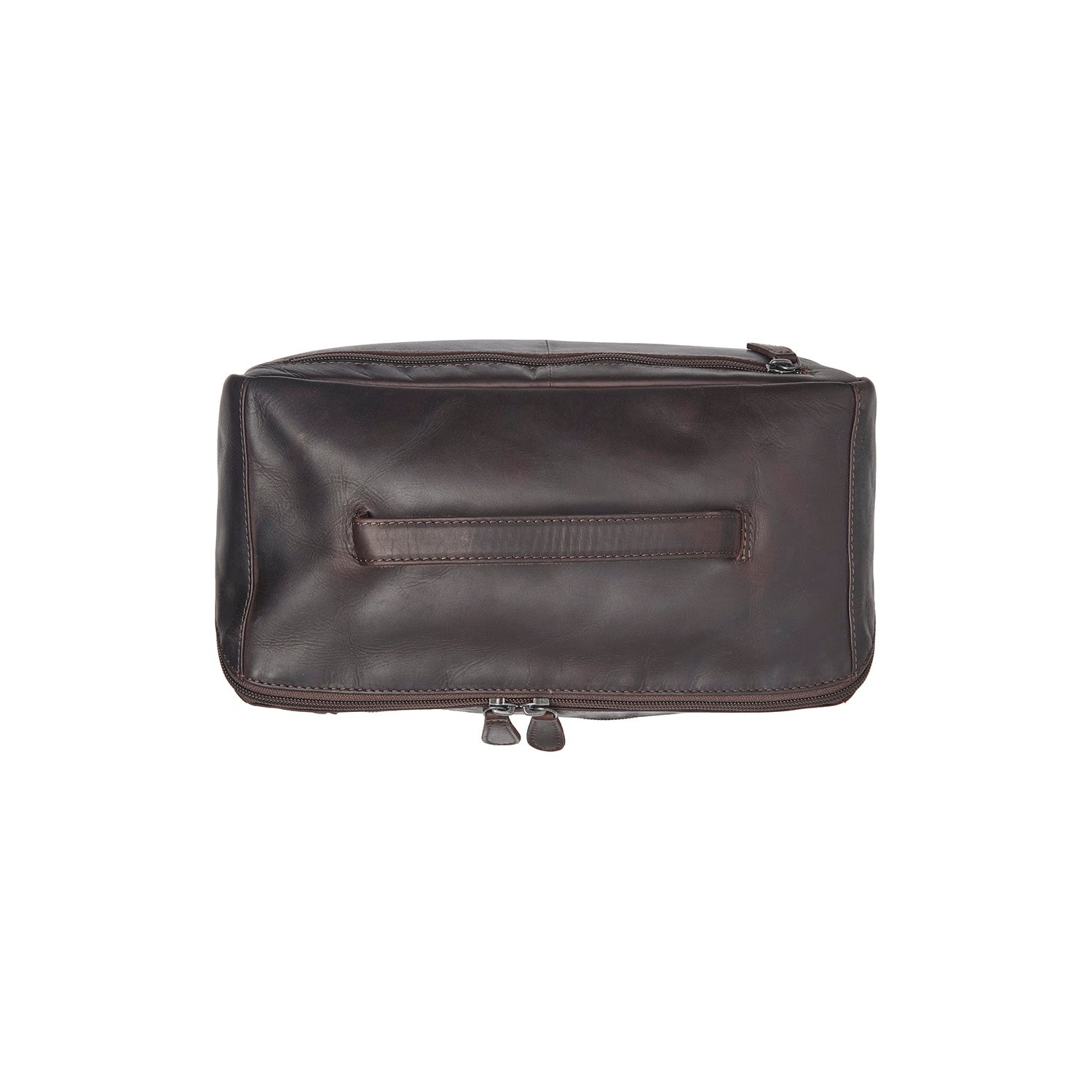 Leather Toiletry Bag Brown Trevia