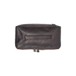 Leather Toiletry Bag Brown Trevia