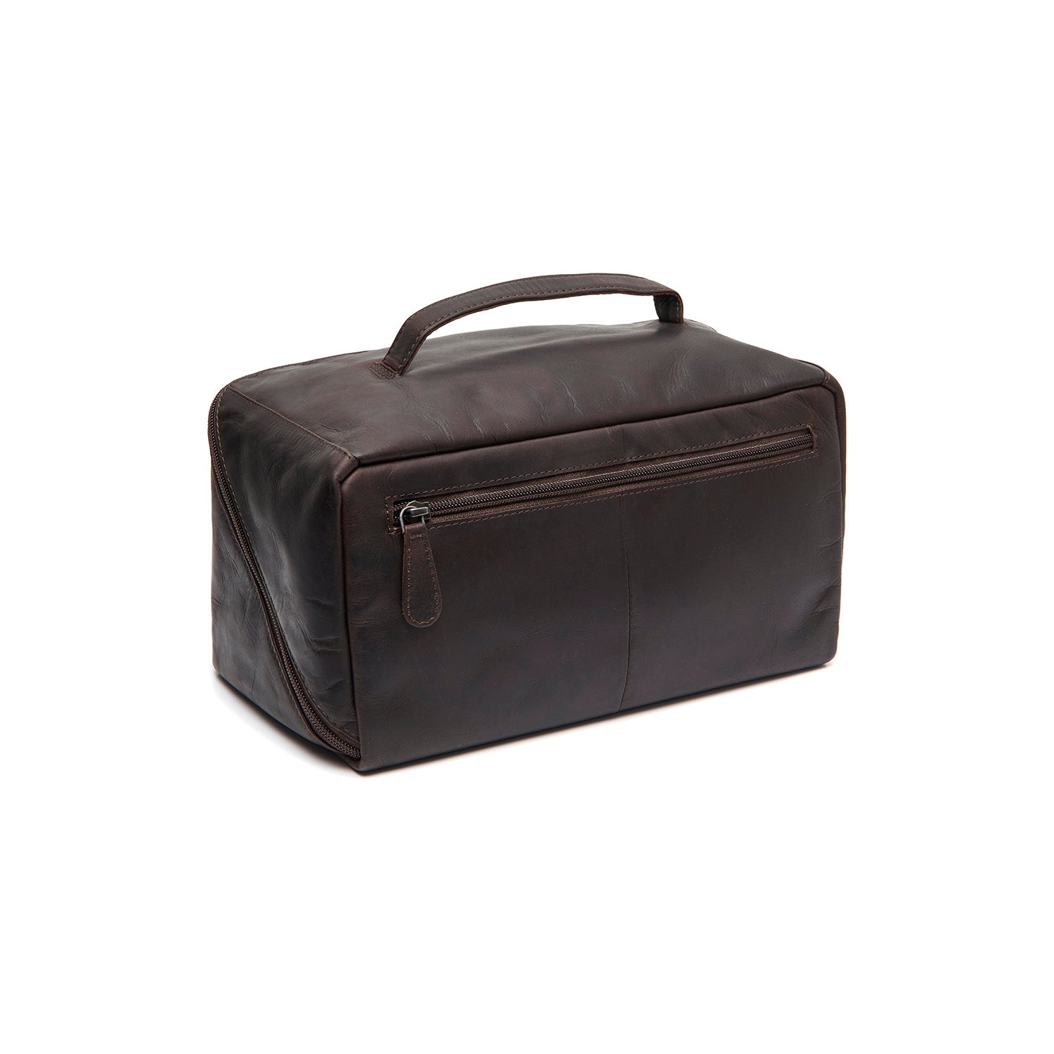 Leather Toiletry Bag Brown Trevia