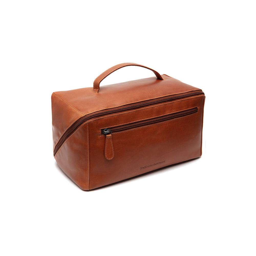 Trousse de Toilette en Cuir Cognac Trevia