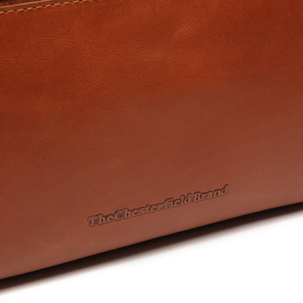 Trousse de Toilette en Cuir Cognac Trevia