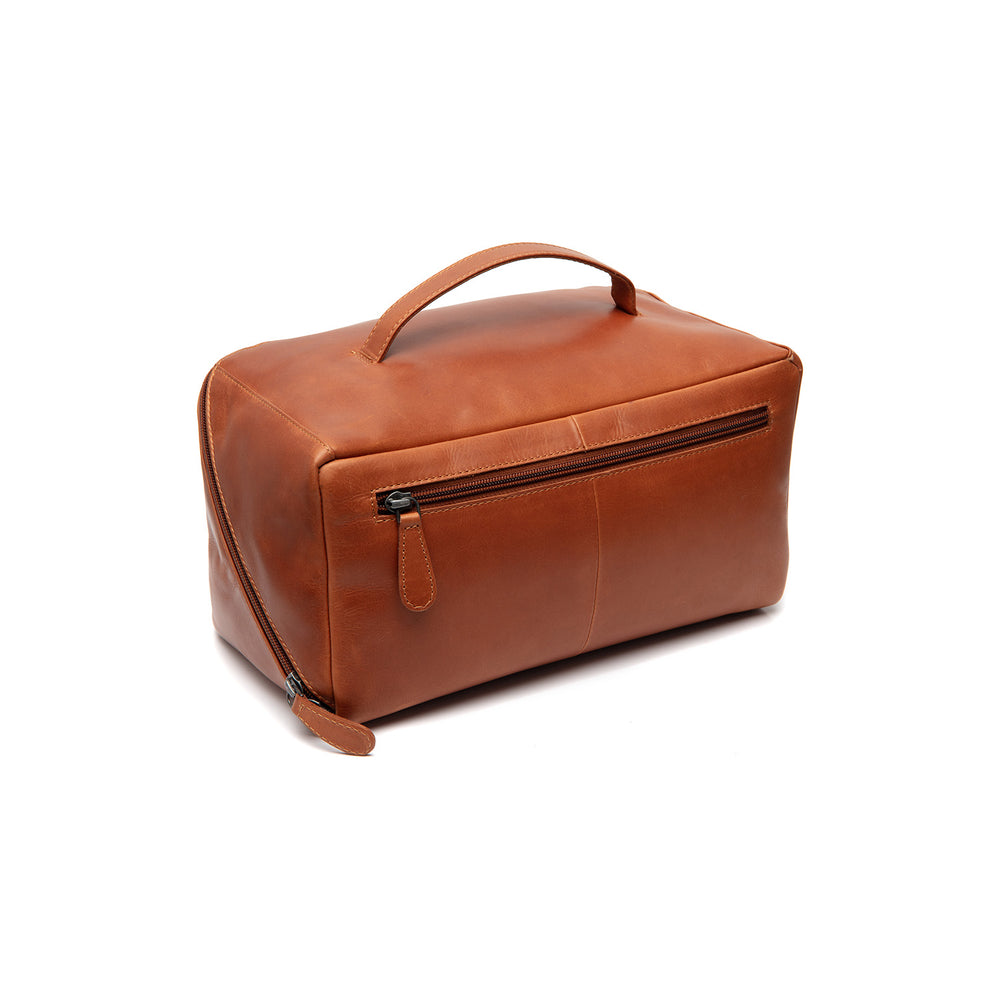 Trousse de Toilette en Cuir Cognac Trevia