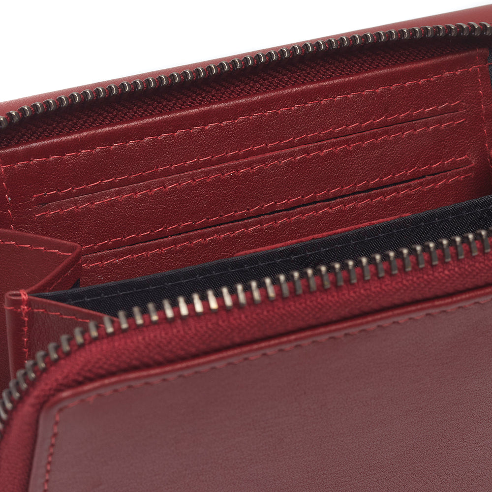 Leather Wallet Red Doniva