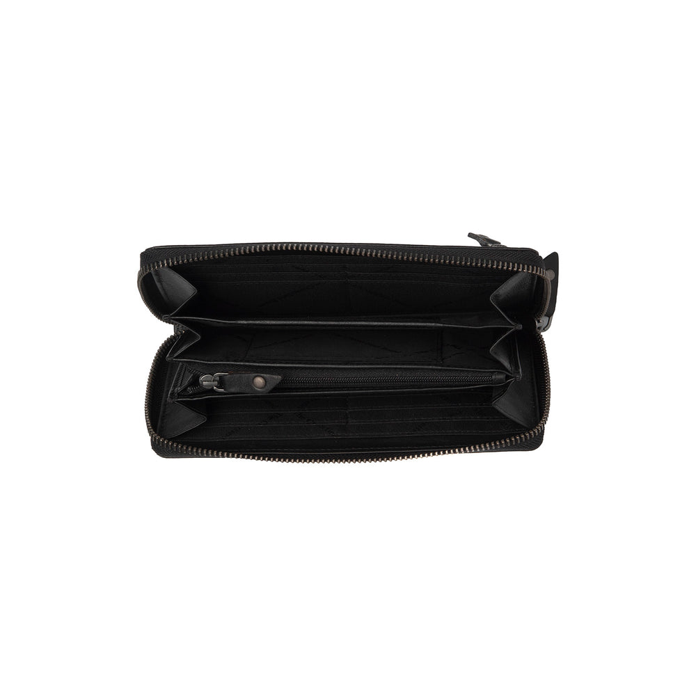 Leder Geldbörse Schwarz Cantara