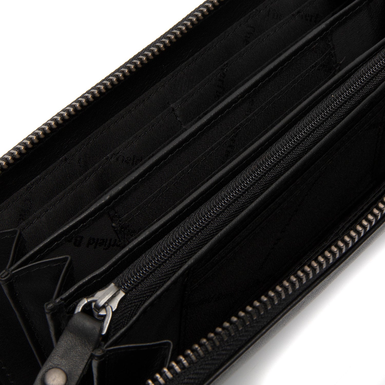 Leder Portemonnaie Schwarz Cantara