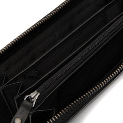Leder Portemonnaie Schwarz Cantara
