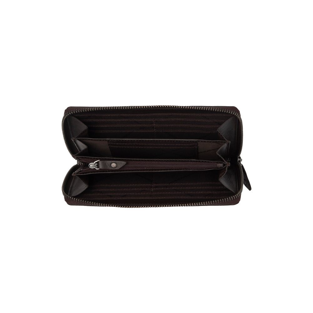 Leather Wallet Brown Cantara