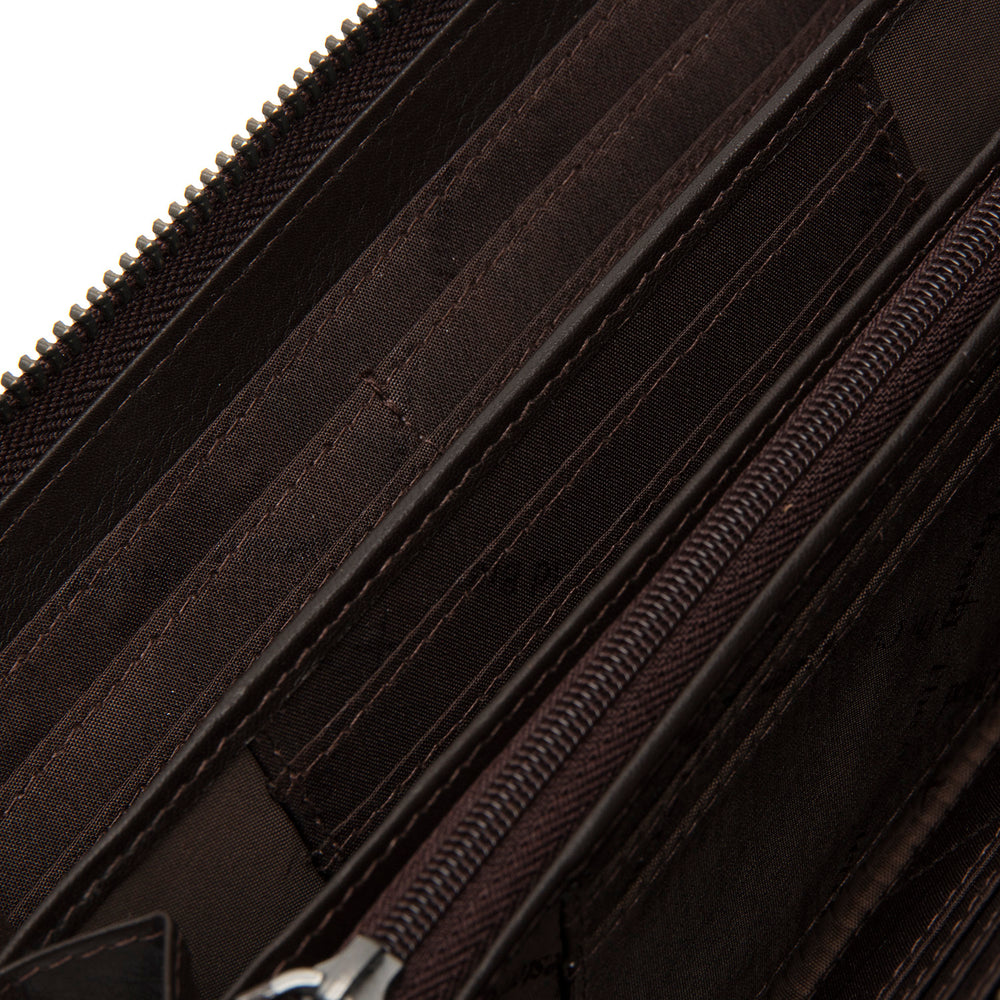 Leather Wallet Brown Cantara