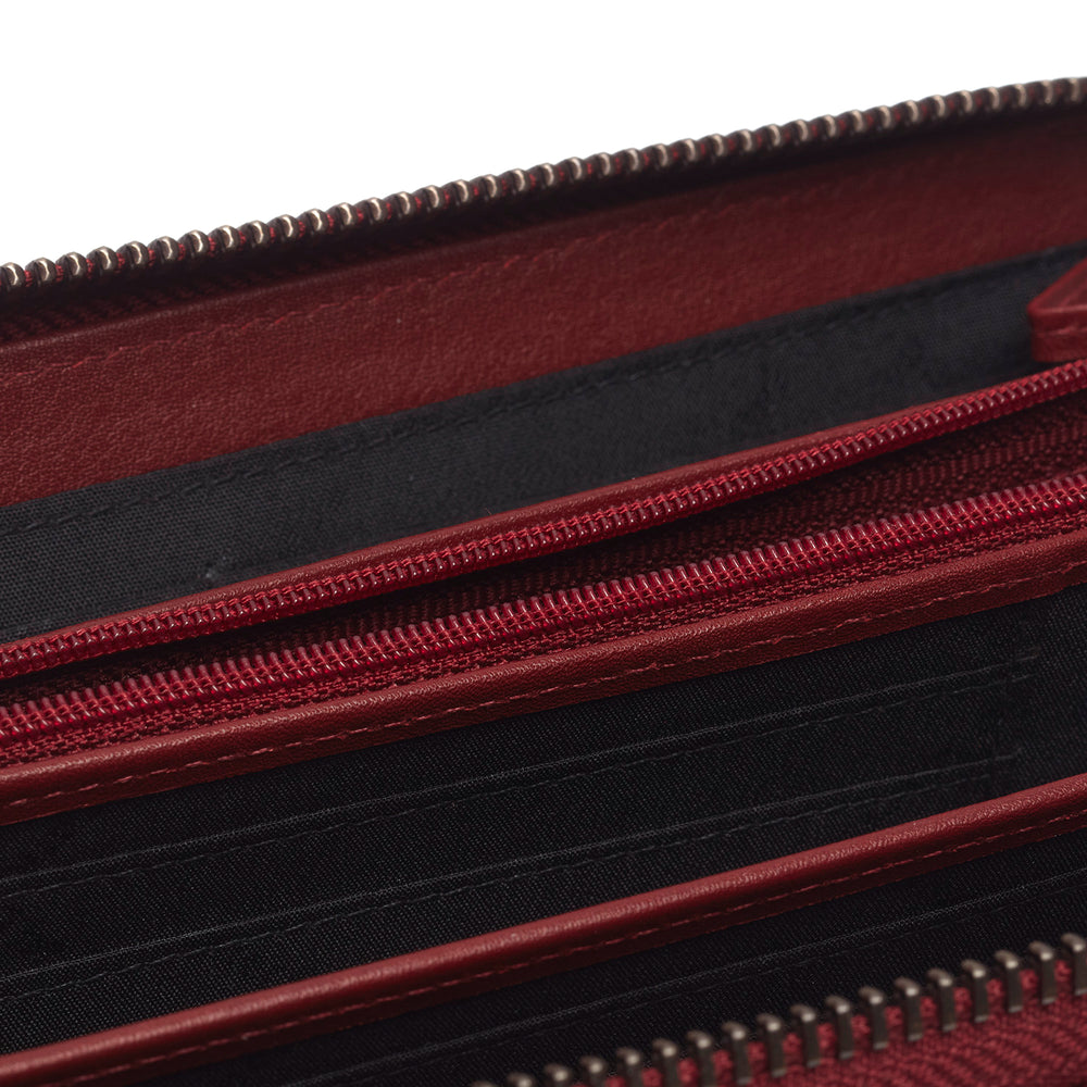 Leather Wallet Red Cantara