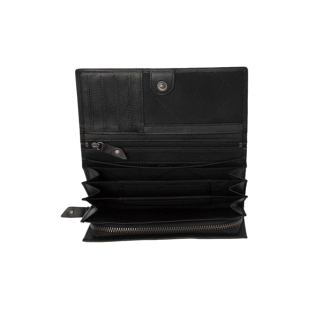 Leather Wallet Black Arvento