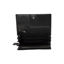 Leder Portemonnaie Schwarz Arvento