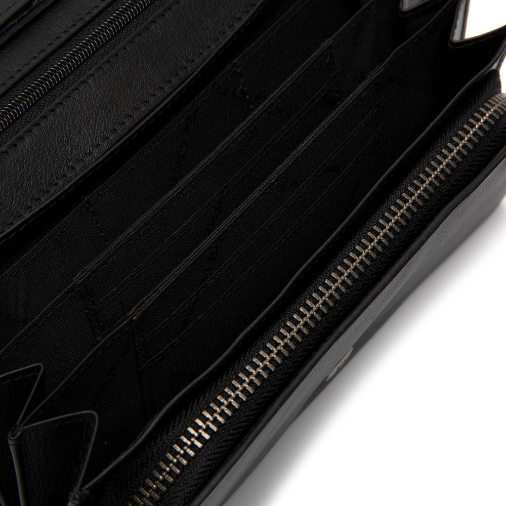 Leather Wallet Black Arvento