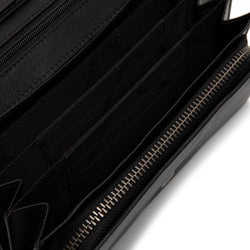 Leder Portemonnaie Schwarz Arvento