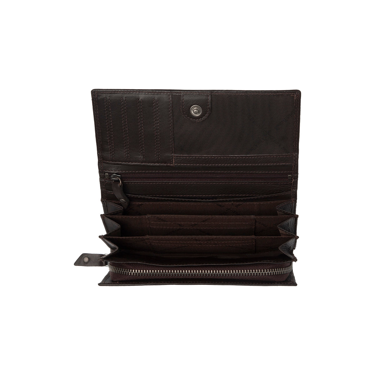 Leather Wallet Brown Arvento