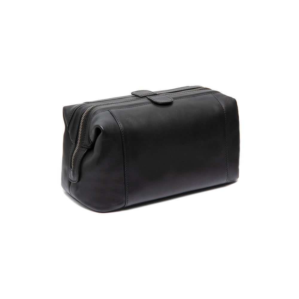 Leder Kulturtasche Schwarz Biassa