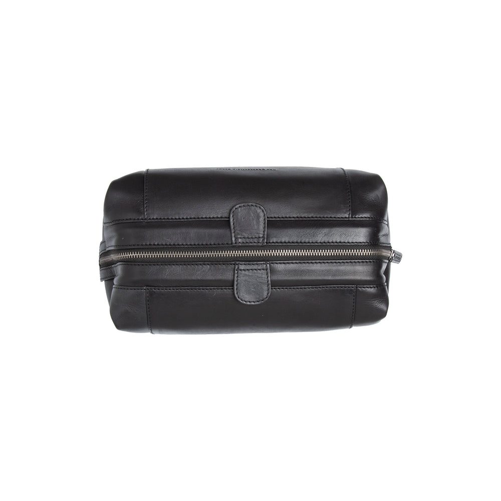 Leder Kulturtasche Schwarz Biassa