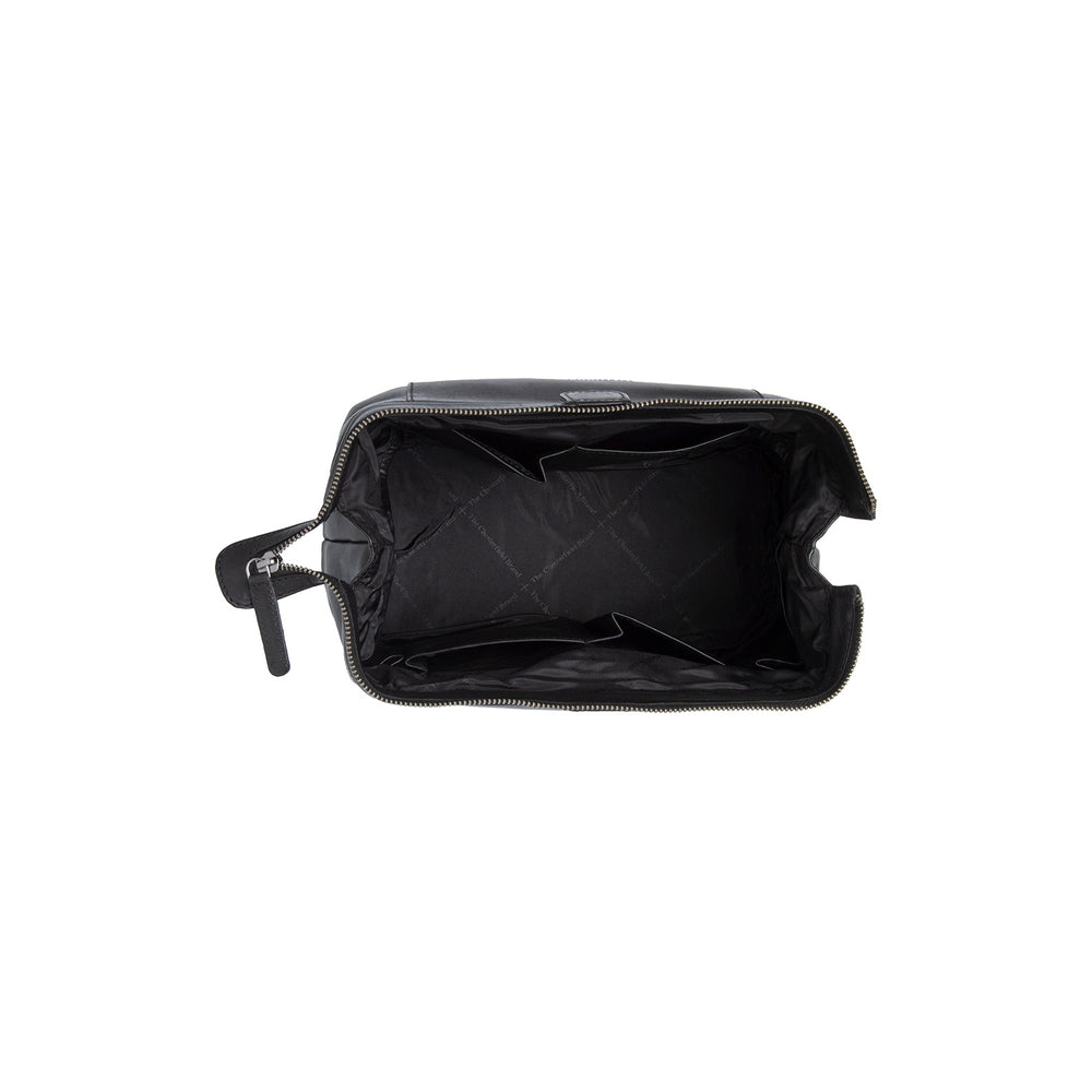 Leder Kulturtasche Schwarz Biassa