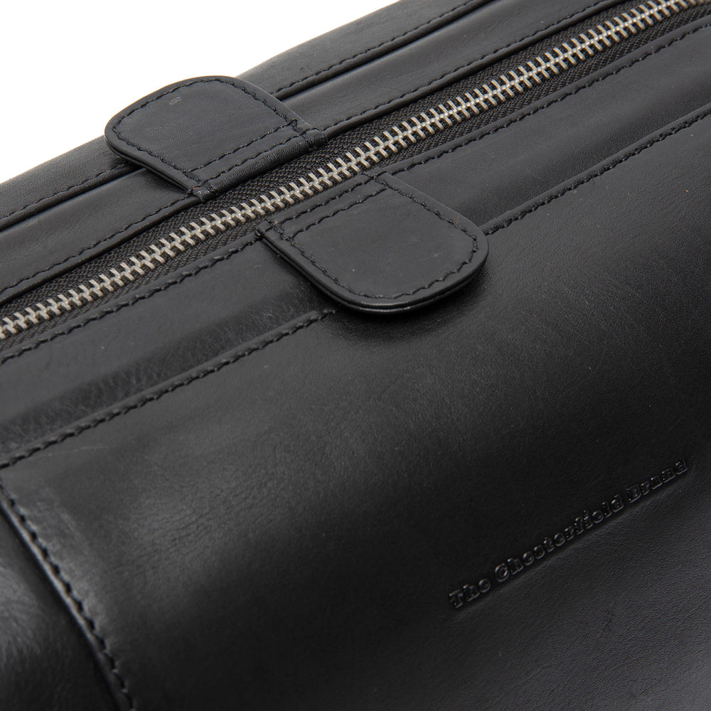 Leder Kulturtasche Schwarz Biassa