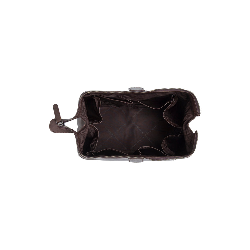 Leder Kulturtasche Braun Biassa