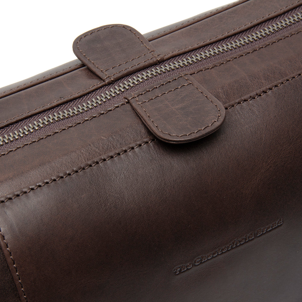 Leder Kulturtasche Braun Biassa