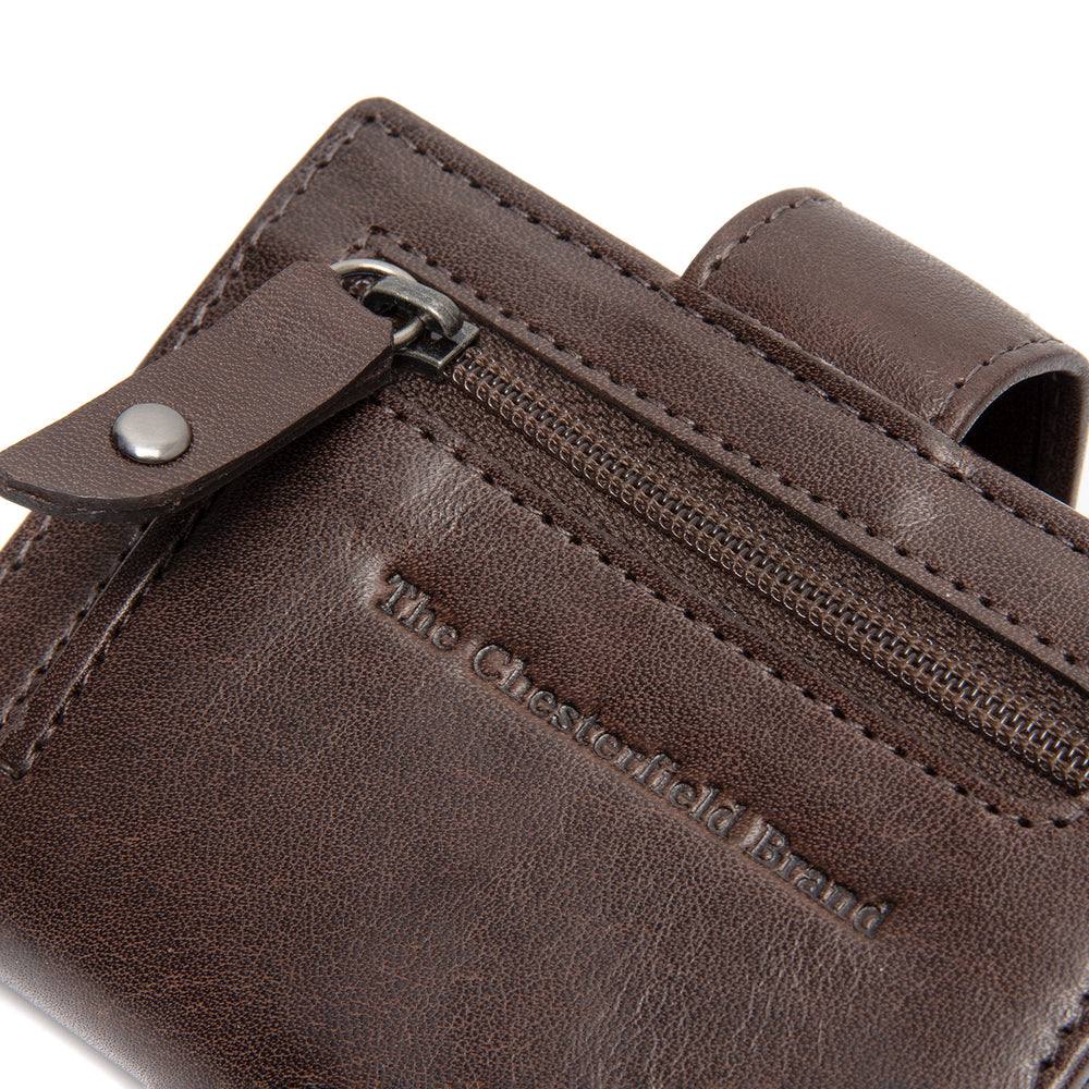 Leather Card Holder Brown Barrea