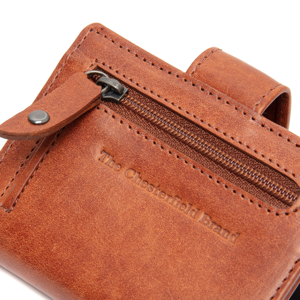 Leather Card Holder Cognac Barrea
