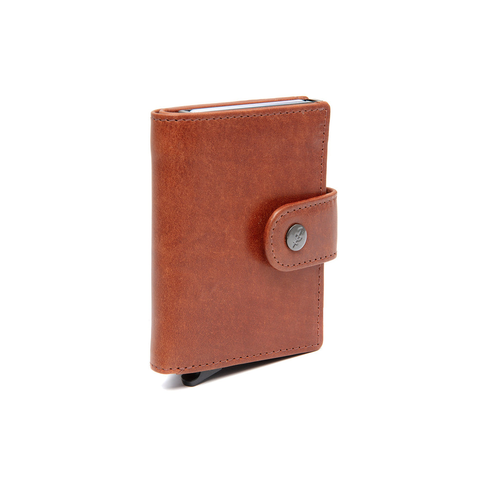 Leather Card Holder Cognac Barrea