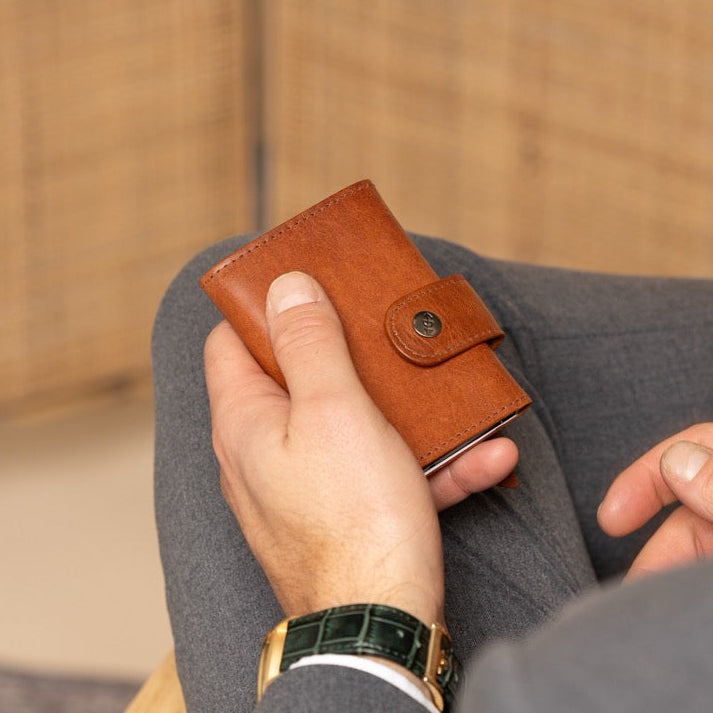 Leder Kartenetui Cognac Larino