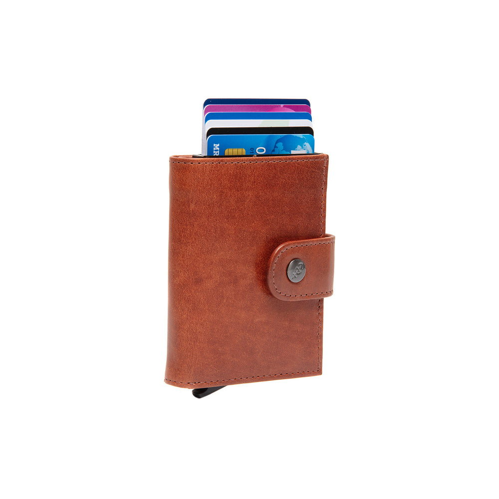 Leder Kartenetui Cognac Lesina