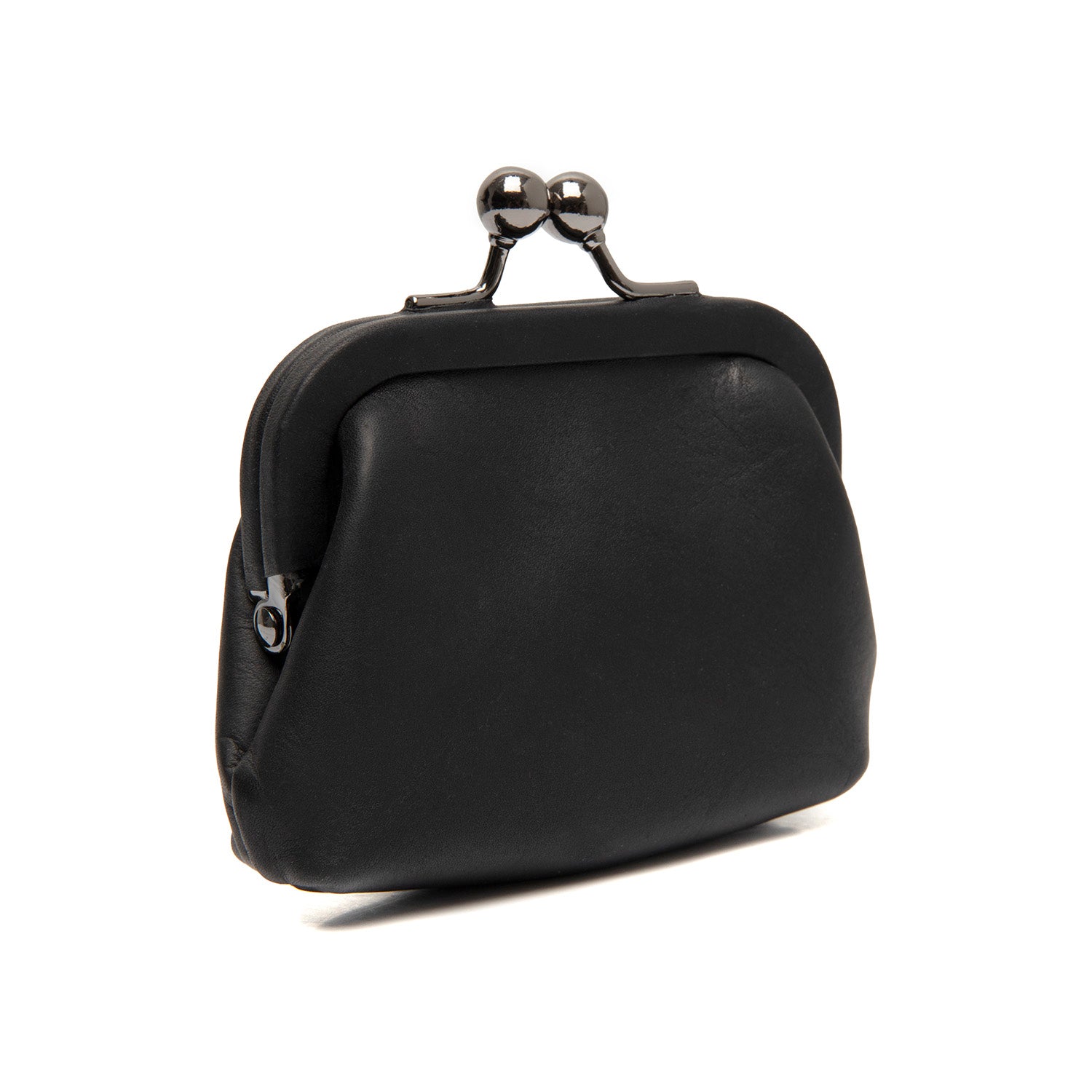 Portefeuille en Cuir Noir Calvia