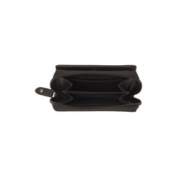 Portefeuille en Cuir Noir Floren