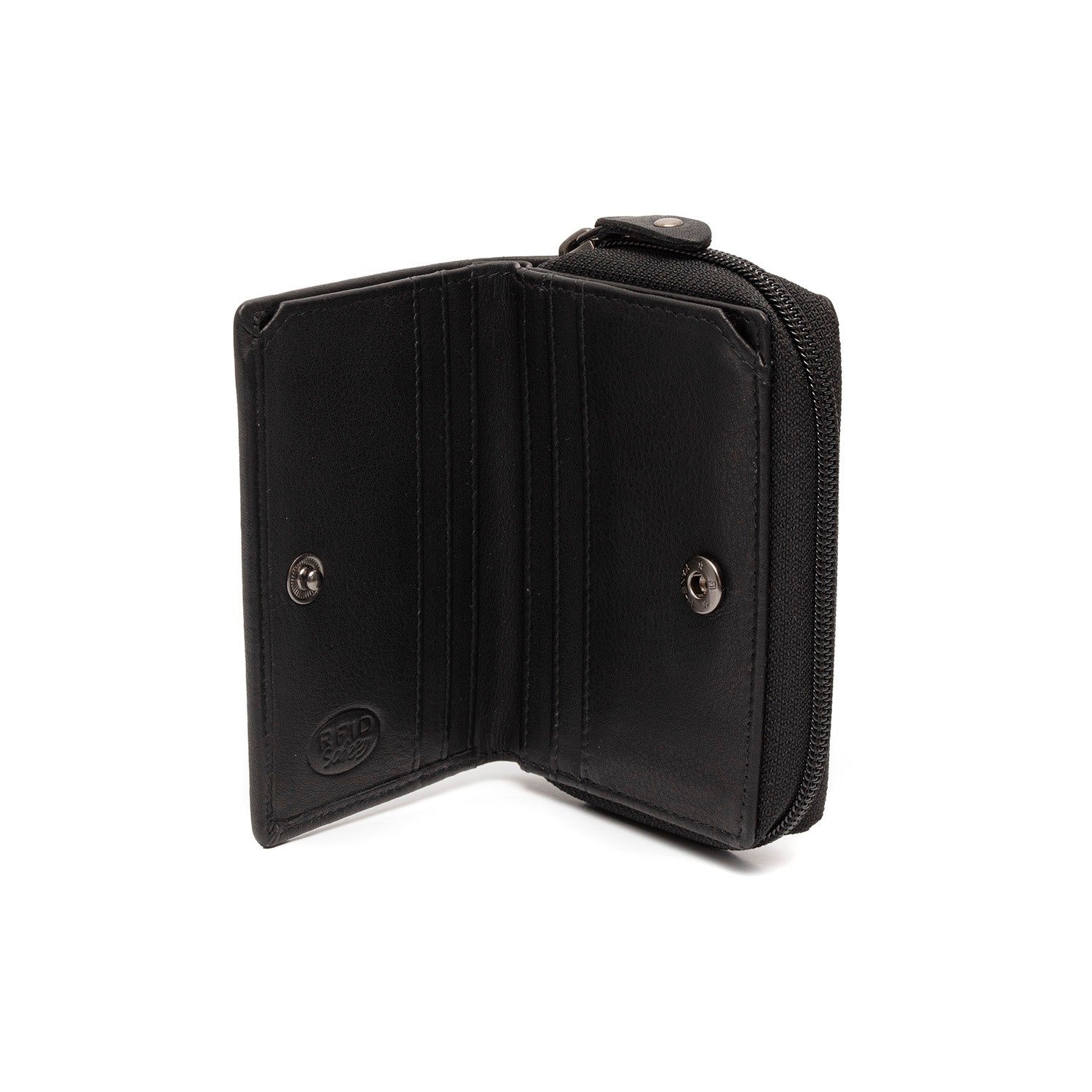 Portefeuille en Cuir Noir Floren