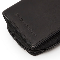 Portefeuille en Cuir Noir Floren